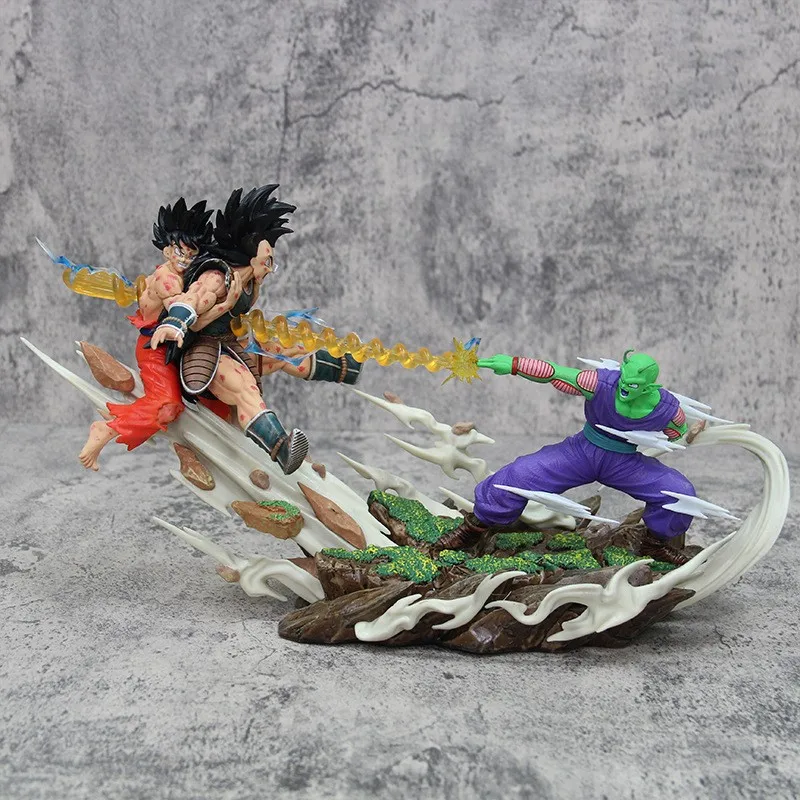20 см аниме Dragon Ball Son Goku Raditz VS Piccolo фигурки проникает лазерная пушка ПВХ статуя