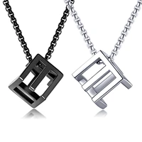 hollow lovers pendant fashionable mens three dimensional square love rubiks cube necklaces for men and women