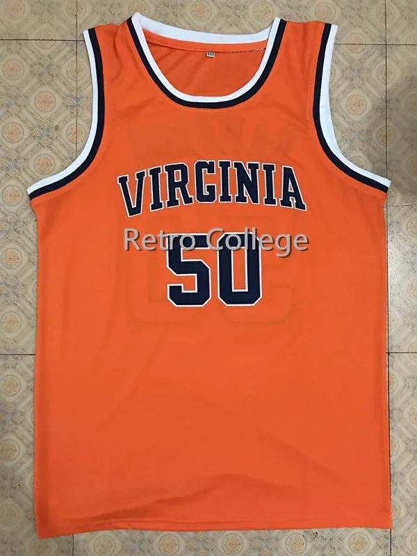 

UNIVERSITY OF VIRGINIA COLLEGE RALPH SAMPSON Basketball Jersey Embroidery Stitched Custom any Number and name Jerseys