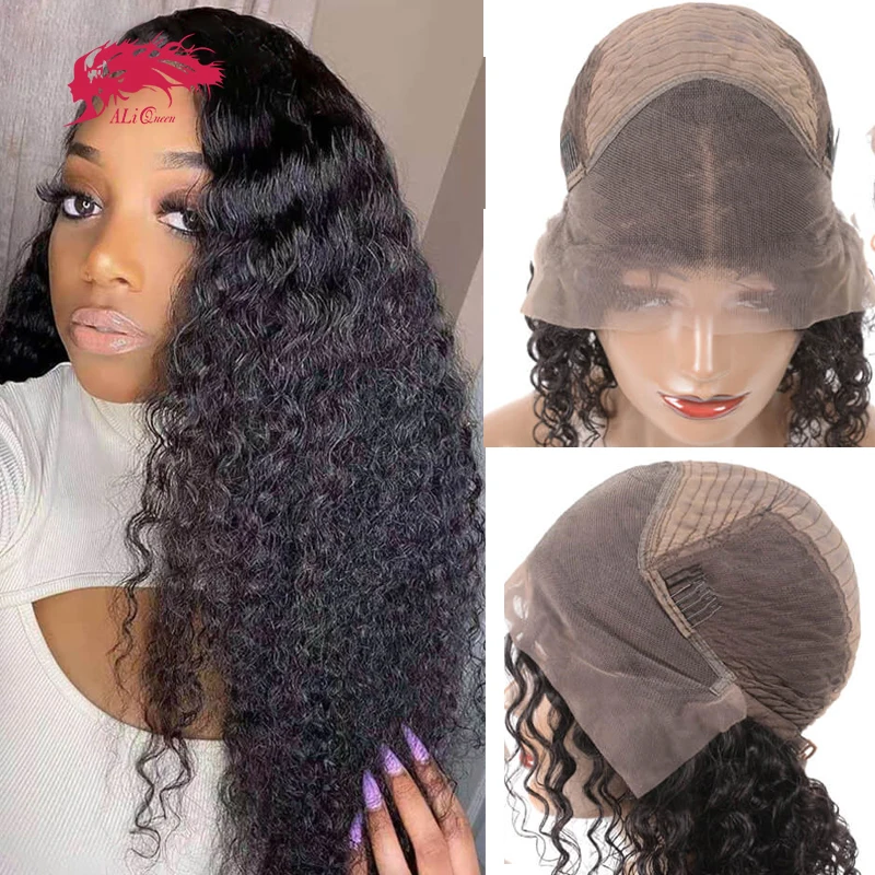 Ali Queen Frontal Wig Human Hair Kinky Curly HD Lace Human Hair Wigs 13x4 Lace Front Human Hair Wig 4x4 Lace Closure Wig Natural