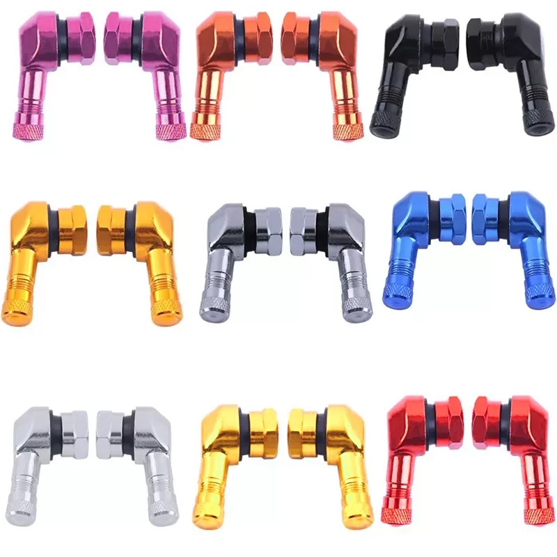 

Клапан из алюминиевого сплава с углом 90 градусов для бескамерных шин мотоциклов, 2 шт.