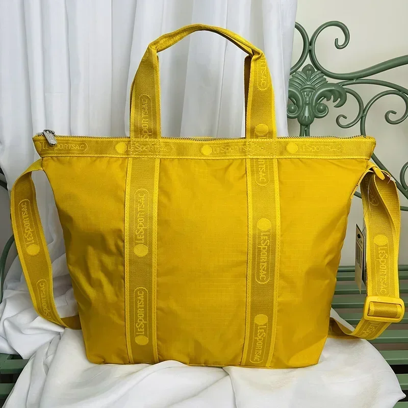 Lesportsacs Handbag 3406 Solid Color Nylon Cloth Bag Fashionable Versatile Portable One Shoulder Crossbody 32*31cm