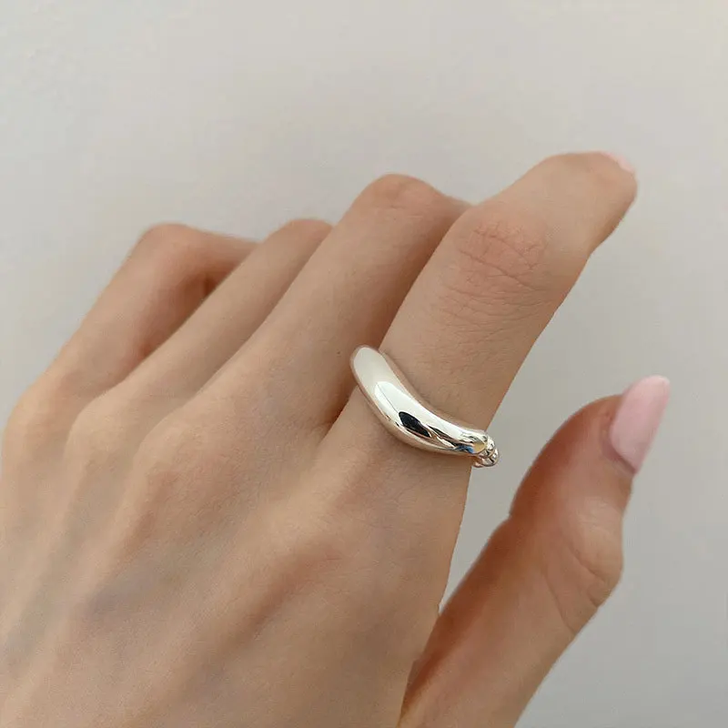 

Hot Niche Design Irregular Personality Simple Hundred French Ins Cold Wind Index Finger Ring Female Luxury Vintage Bague