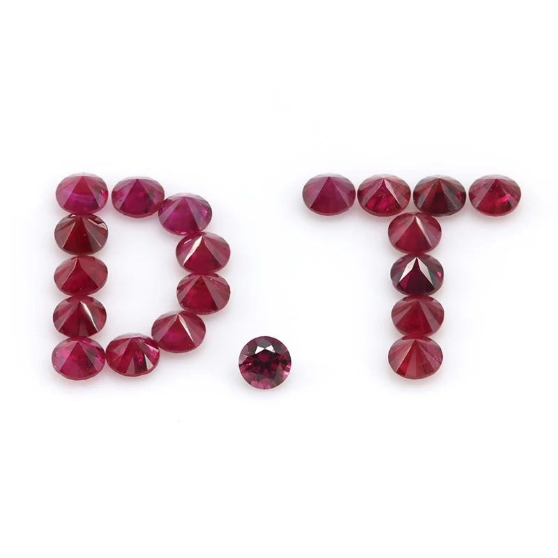 

Hot Selling Natural Loose Gemstone Jewelry Making Stone Fashion Style Round Cut 0.7mm Ruby