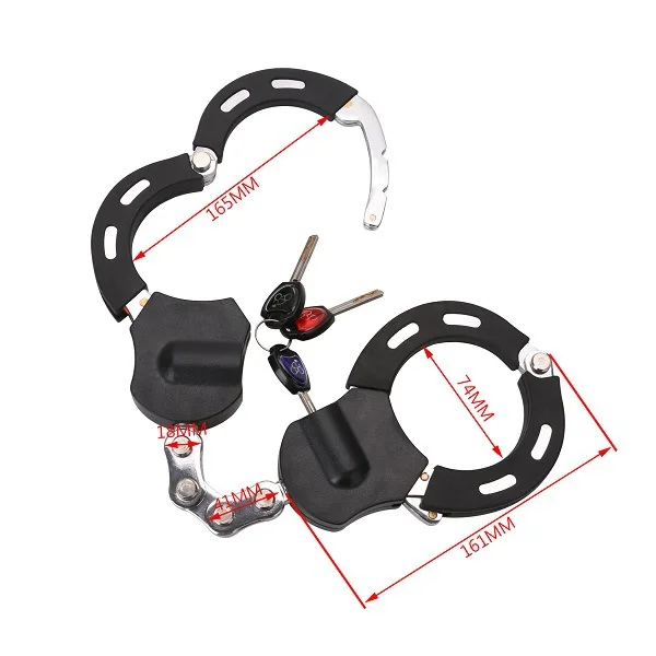 

high quality Q235 Nylon ABS Zinc alloy Iron black anti-theft motorcycle bicycle handcuff lock