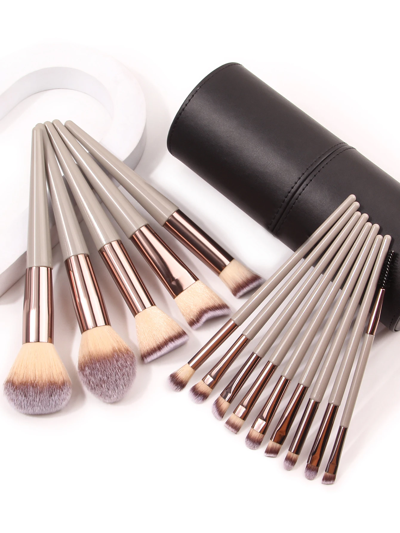 Набор кистей для макияжа цвета шампанского 14 дюймов кисть теней пудры ведро