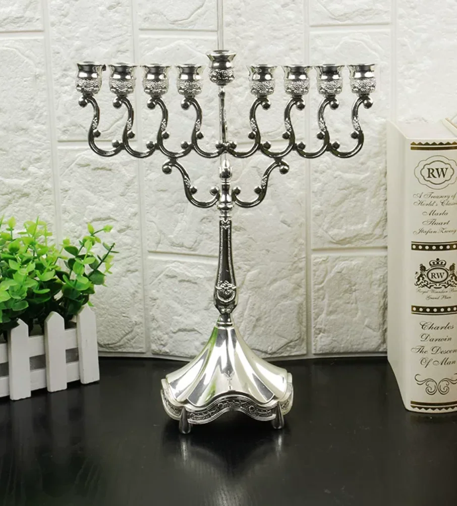 

Еврейские Традиционные Подсвечники Хануки Menorah Judaica, ремесла Ханука, подсвечники для домашнего декора, 9 веток