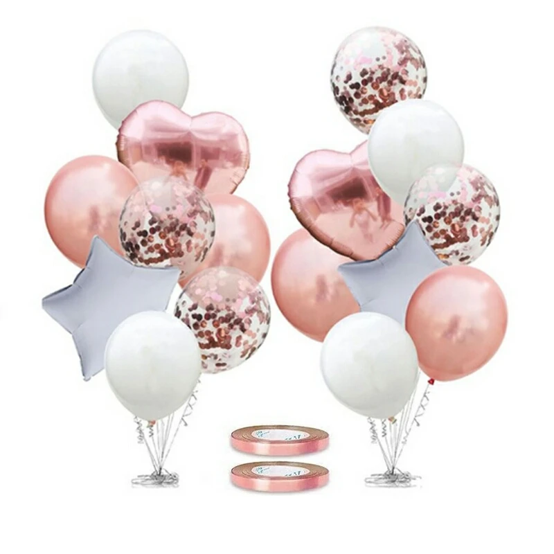 

Birthday Balloon Set Party Decorations Latex Marble Confetti Star Heart Foil Balloons for Kids Girl Boy Birthday Globos ballons