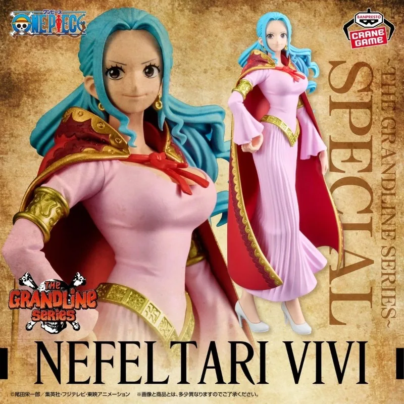 Фото Фигурка Bandai Dxf The Grandline Series Special One Piece Nefeltari Vivi, аниме-модель, коллекционная игрушка в коробке, подарки №2