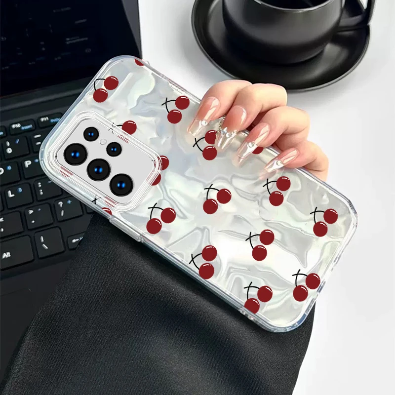 Чехол Sweet Butterfly Love для Samsung Galaxy S24 Ultra S23 Plus FE Bow Ins Fashion Flower PC Gilr Розовый чехол телефона