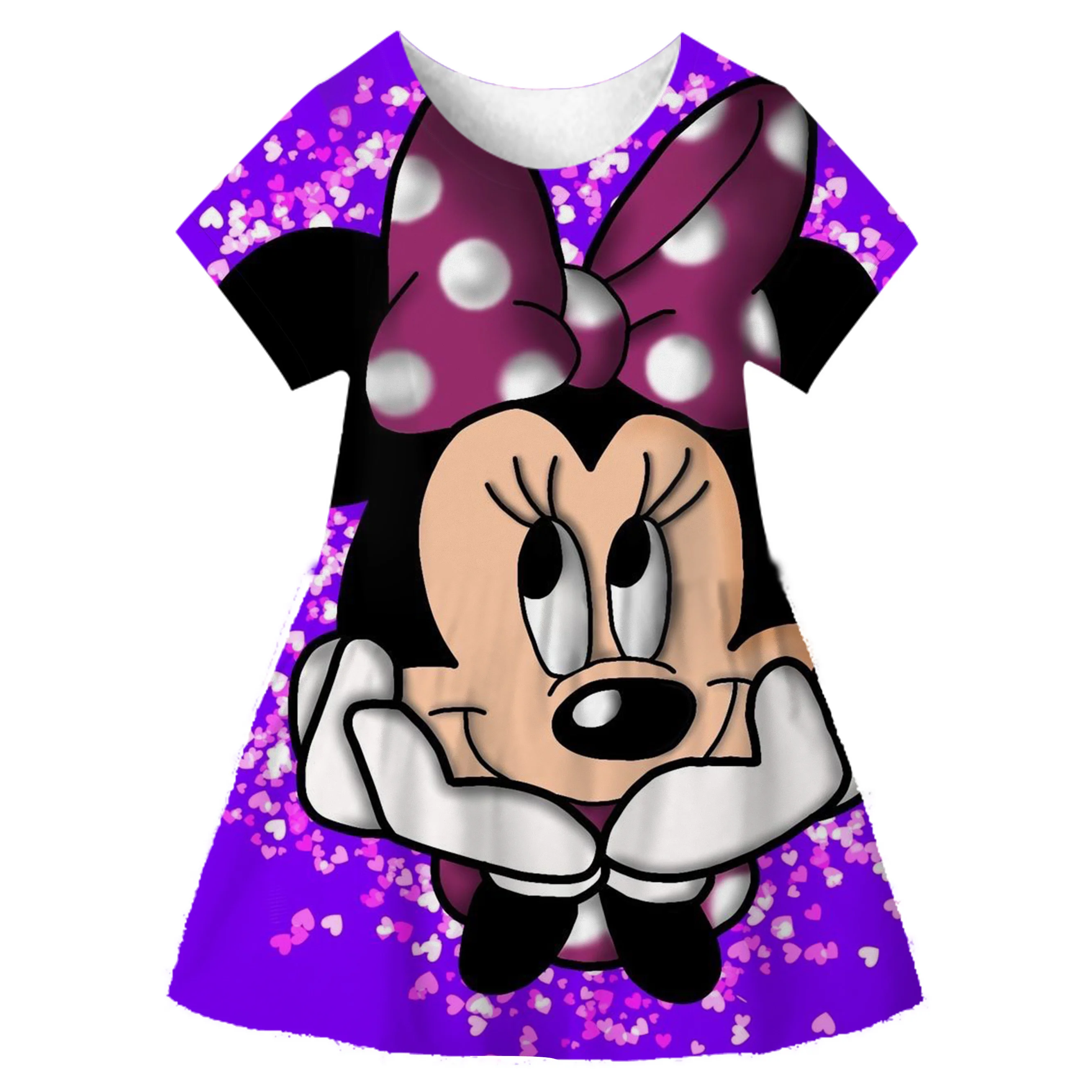 Disney princess Minnie dress Summer children clothes dress Mini dress baby Girl short Mickey mouse Dress 1 2 3 4 5 6 7 8 9Years images - 6