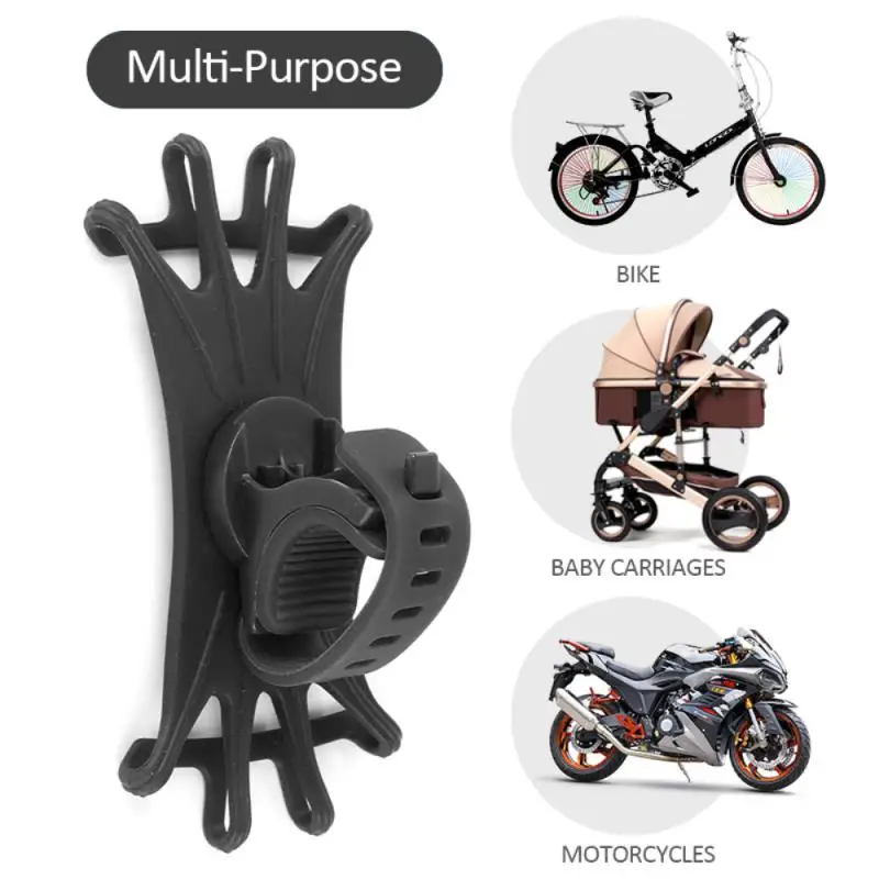 

Bicycle Phone Holder Motorcycle MTB Road Bike GPS Clip Quick Mount for IPhone Huawei Xiaomi Samsung Silicone Mobile Phone Mount