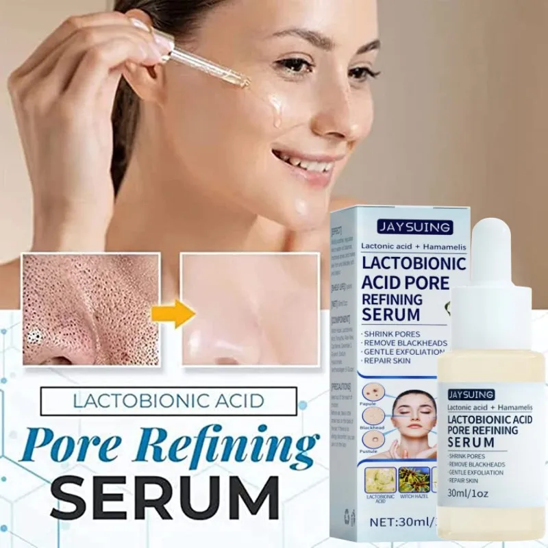 

Lactobionic Acid Pore Refining Serum Wrinkle Essence,Remove Blackheads Acne Refine Pores,Fade Marks,Clean Pores Shrink Facial