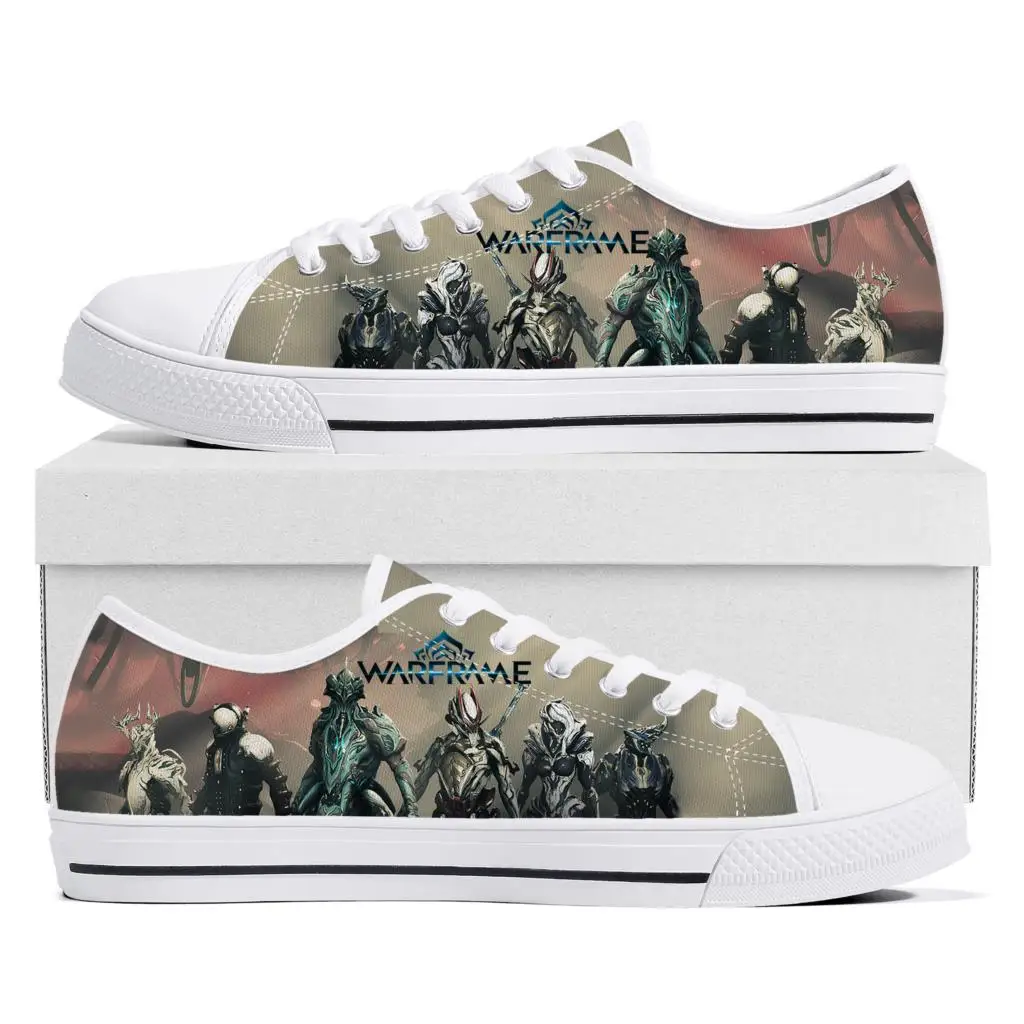 

Hot Cartoon Game Warframe Low Top Sneakers Womens Mens Teenager High Quality Canvas Sneaker Couple Fashion Custom Built Shoes