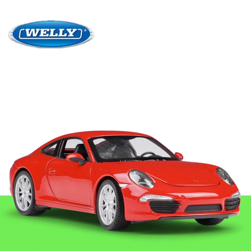 

Модель спортивного автомобиля Welly 1:36 Porsche 911 Carrera S Coupe из сплава, литой металлический игрушечный мини-автомобиль, модель автомобиля, симуляци...