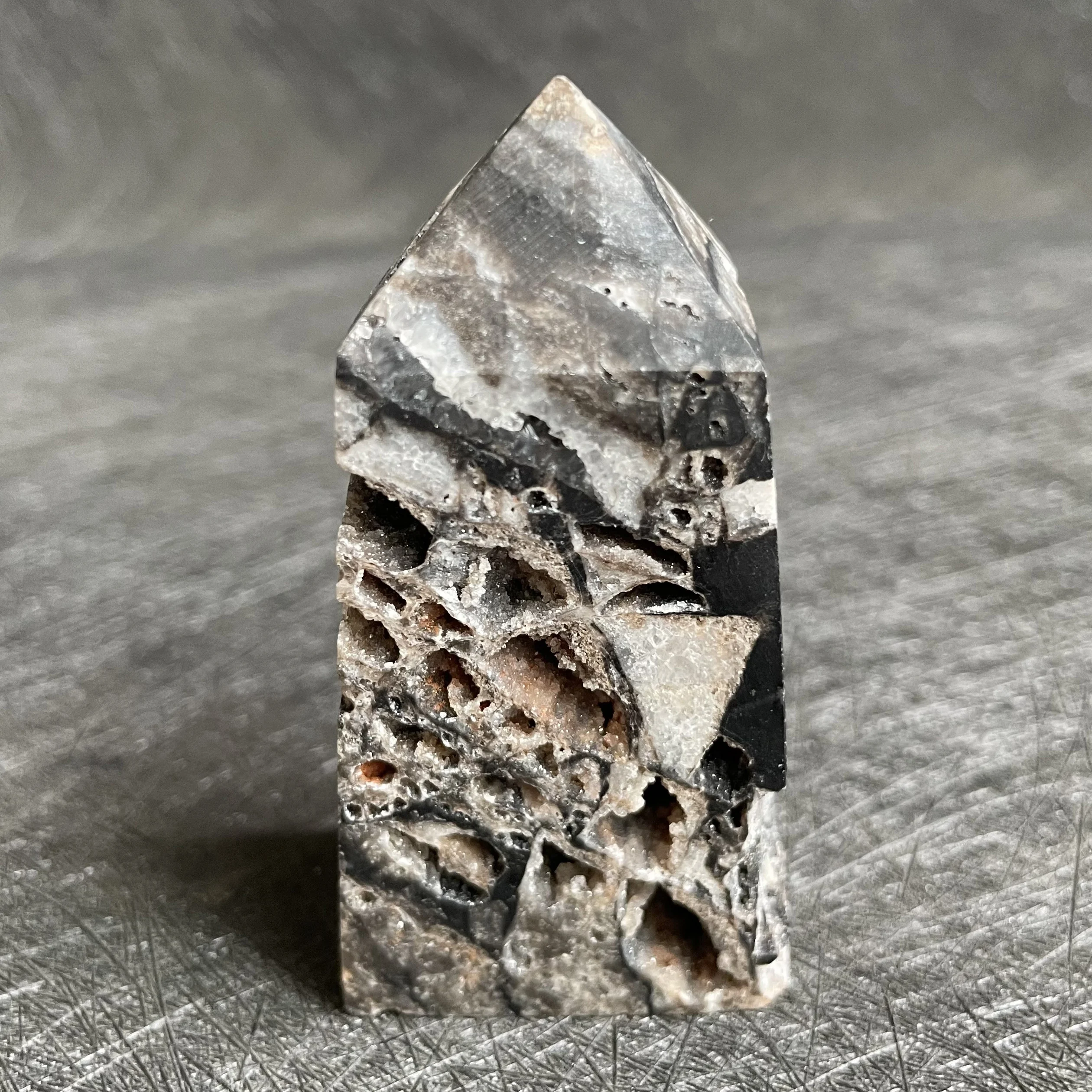 

72g Natural Sphalerite Wand Point Polished Quartz Crystal Tower Healing Obelisk