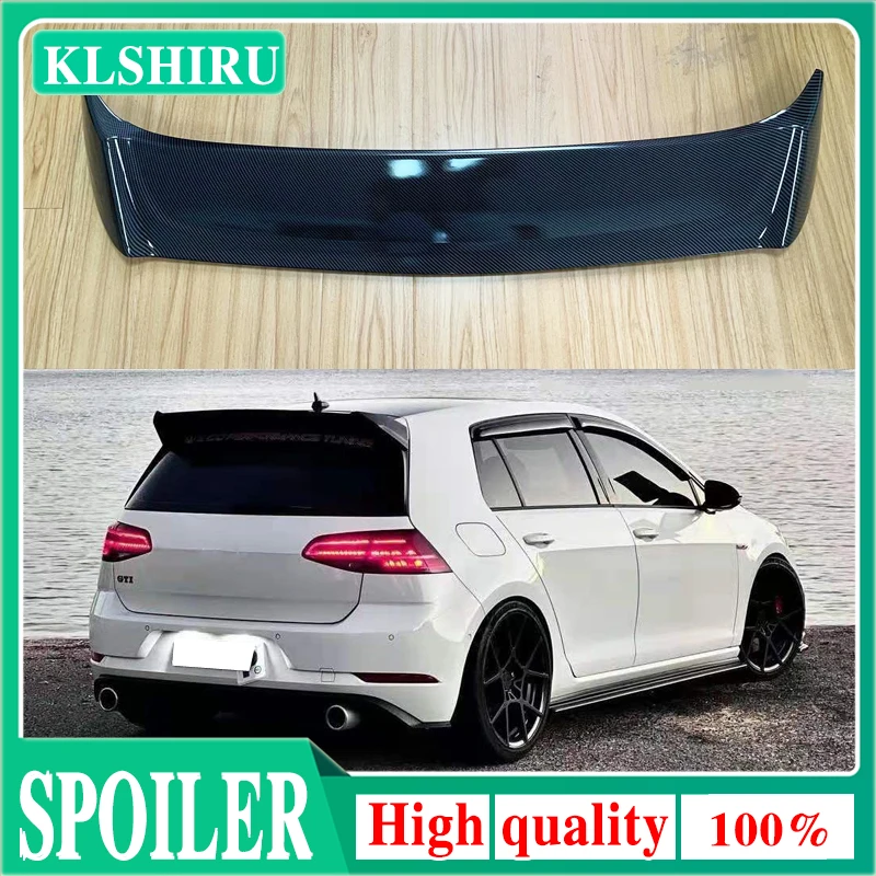 

Для Volkswagen GOLF 7 MK7 MK7, 5 GTI R 2014 + ABS Материал грунтовка цвет автомобиля задний багажник спойлер на крышу