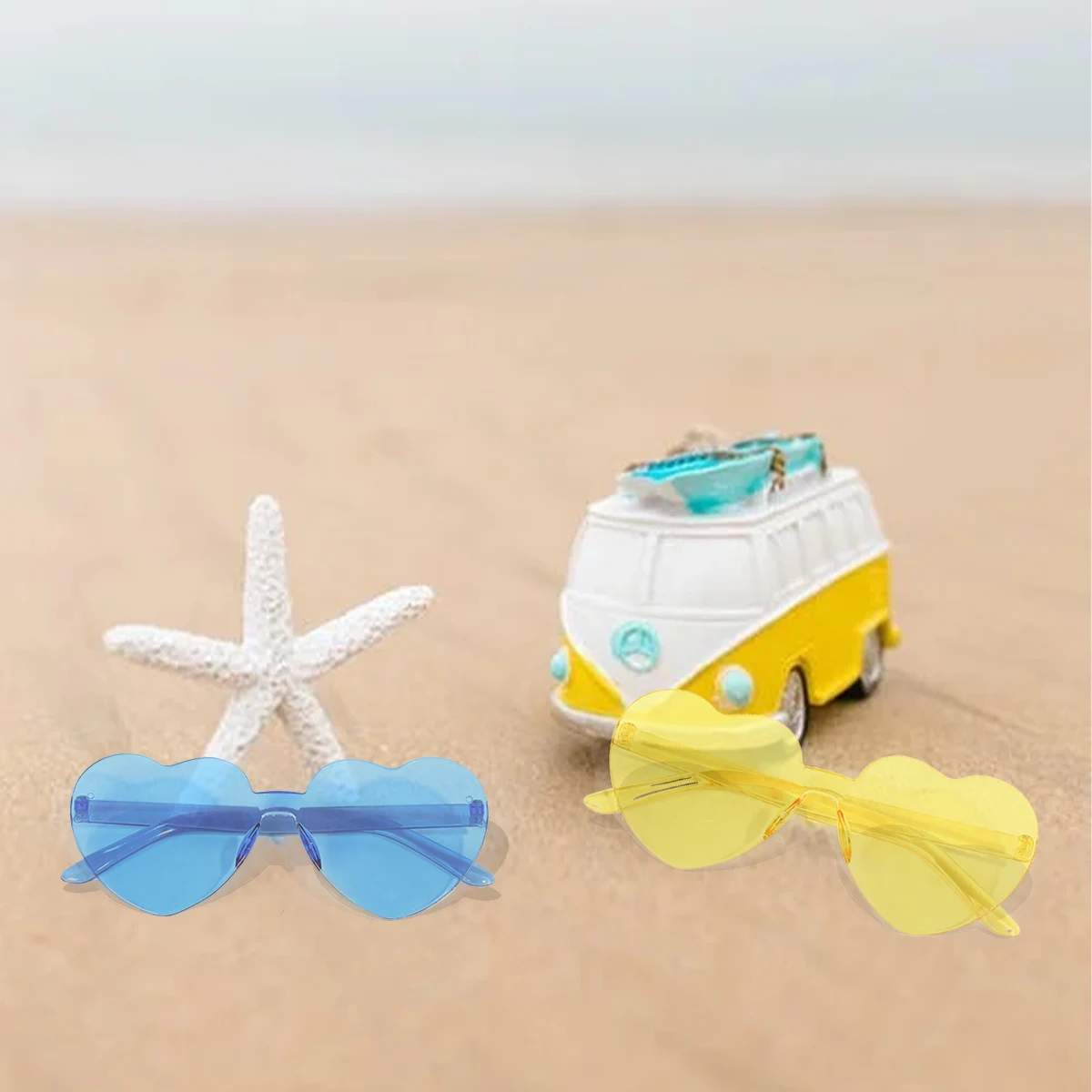 2 шт./компл. Гавайские солнцезащитные очки для вечеринки в стиле фламинго