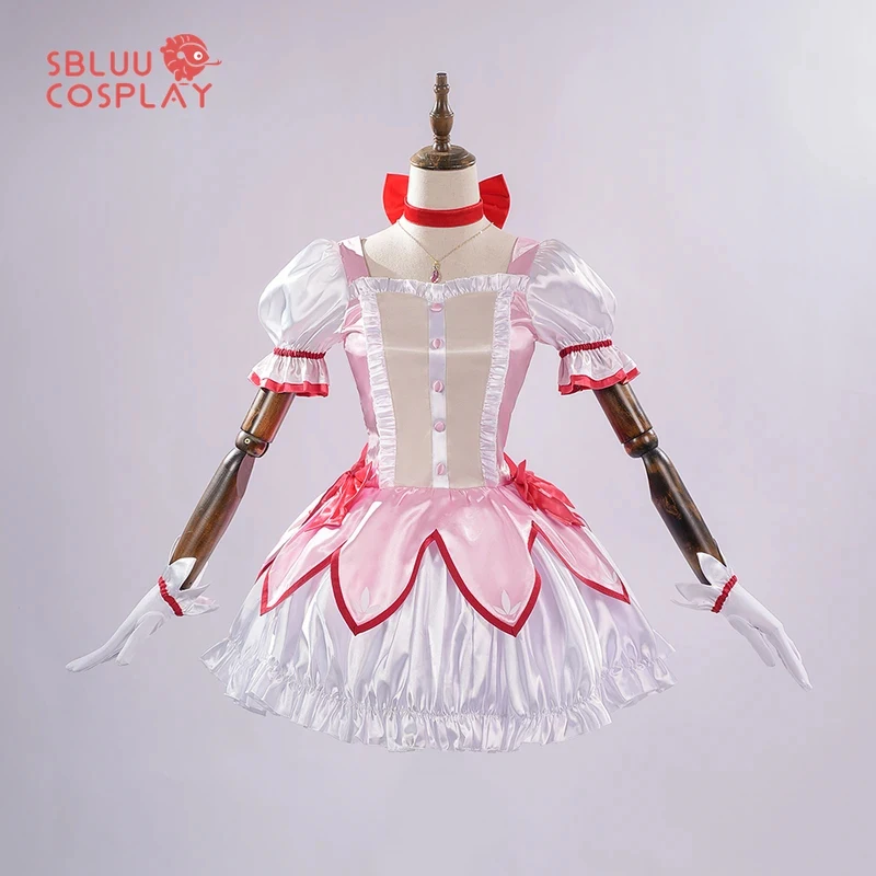 Фото Костюм для косплея COSSBluu Kaname Madoka, улучшенное качество, из атласа. ‌ Тканевое платье для Хэллоуина розового цвета Magica Kaname Ou №4