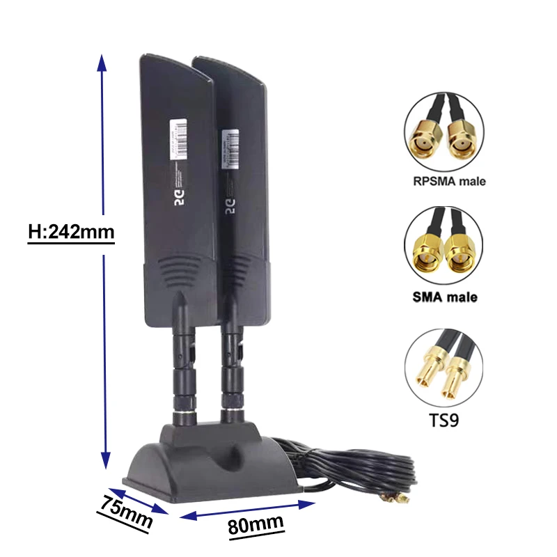 Dual 5G 4G LTE 3G Router Aerial 600~600Mhz Omni WiFi CPE Pro External Wireless Antenna For Communiication With 2*2 TS9 SMA Male