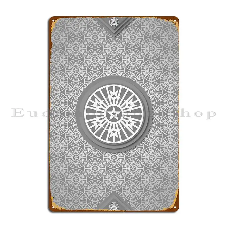 

Geometric Glyph Patterns Metal Signs Living Room Wall Decor Character Party Designing Tin Sign Poster