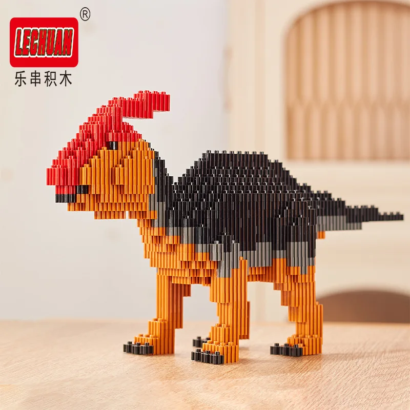 Linkgo Динозавр Юрского периода Микро Строительные блоки Спинозавр Парапинозавр