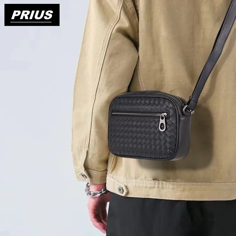 Men's Messenger Bag Luxury Brand Top Genuine Leather Fashion Shoulder Bag High-Grade Cowhide Business Minimalist Style  New