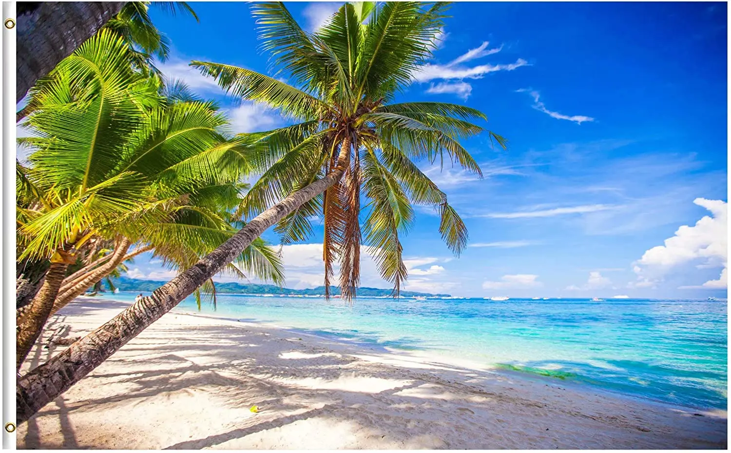 

Tropical Beach Ocean Sea Palm Tree Summer Blue Landscape 3x5 Feet Flag, Polyester 3 X 5 Ft Flag for Outdoor Indoor Home Decor