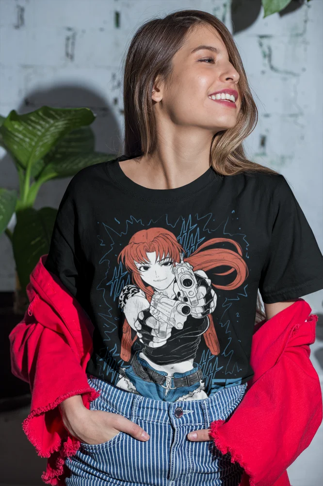 Женская футболка с рисунком манги аниме Подарочная все размеры Черная Лагуна Revy