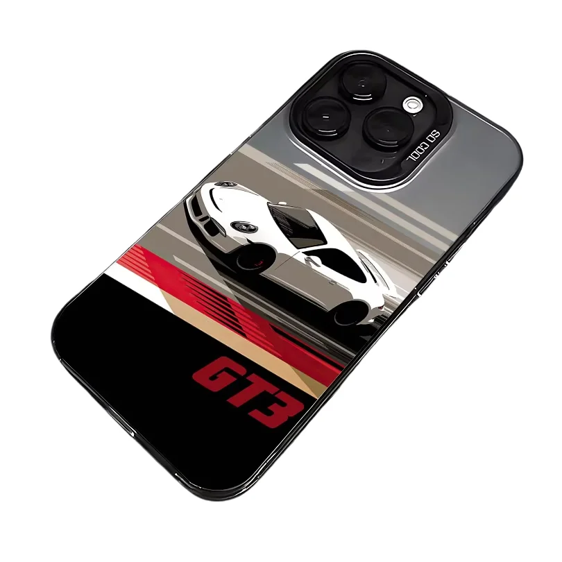 Чехол для телефона GT3-RS Sports Car iPhone 16 15 14 13 12 11 Pro Max XS X XR 7 8 Plus Mini SE 2020 2022 Supercar-911 Bumper Funda