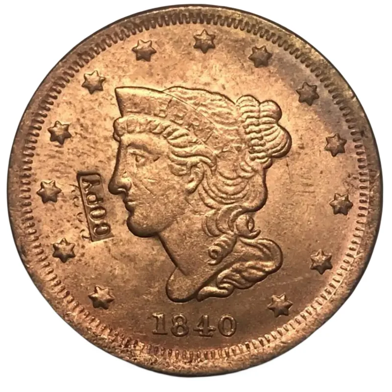 

Копия медной монеты США 1840-1859 годов