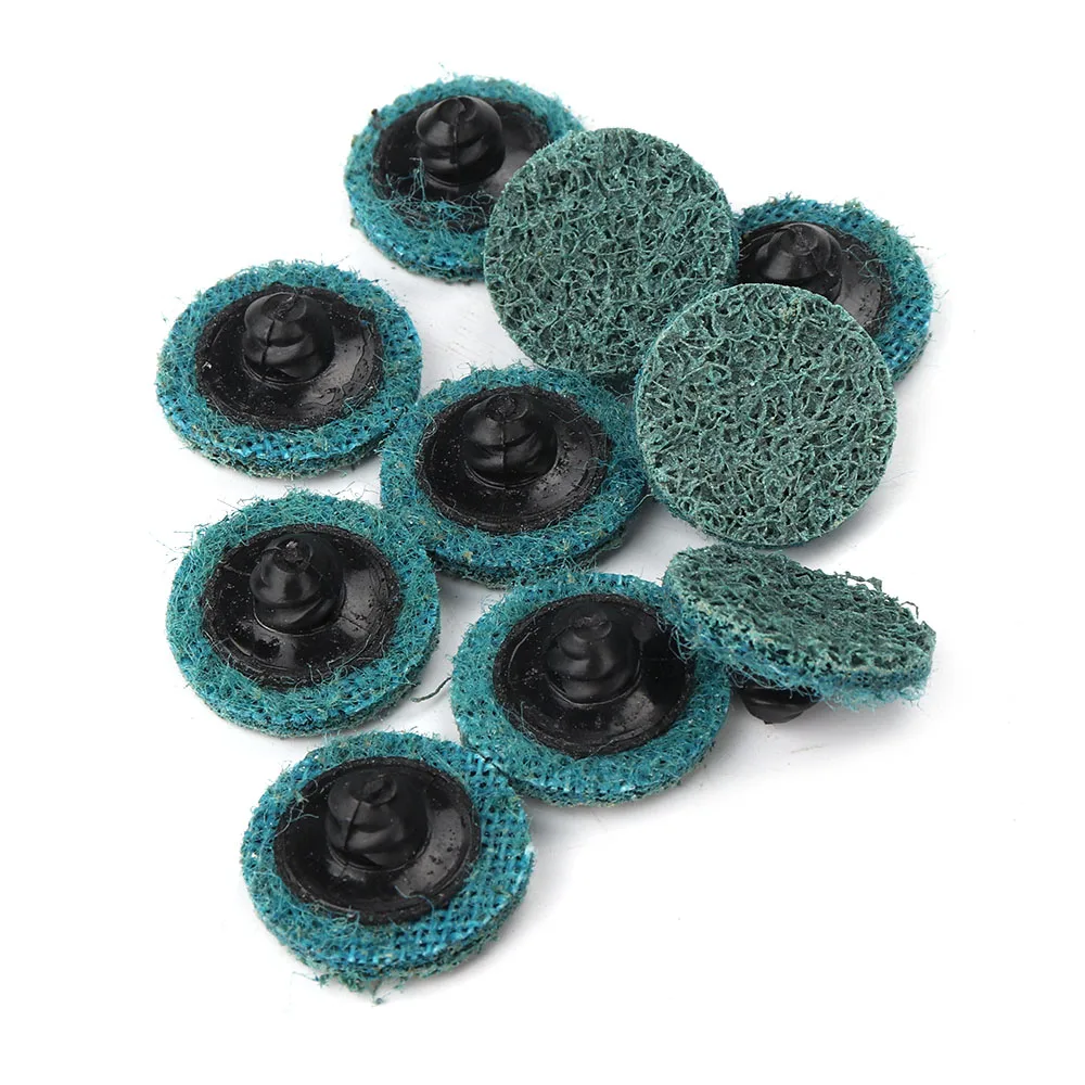 

10 шт., быстросменный диск для полировки поверхности с роликовым замком, шлифовальная подушечка типа R, нетканый диск 25/50/75 мм