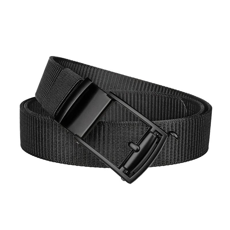 New Toothless Hollow Design Men Belt Quality Alloy Automatic Buckle Canvas Belt Casual Men and Women Sport Jeans Belt