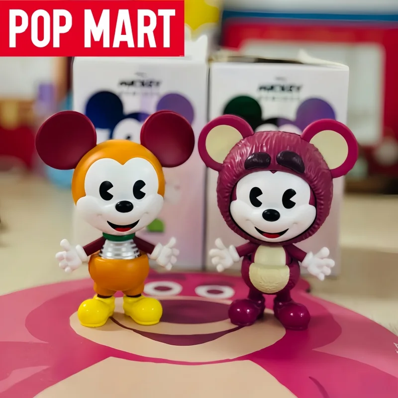 Фото Подлинная POP MART Mickey REMIXED: Микки встречает серия Pixar, слепая коробка, модные игрушки, подарок-сюрприз, украшение для рабочего стола, праздничные подарки №2