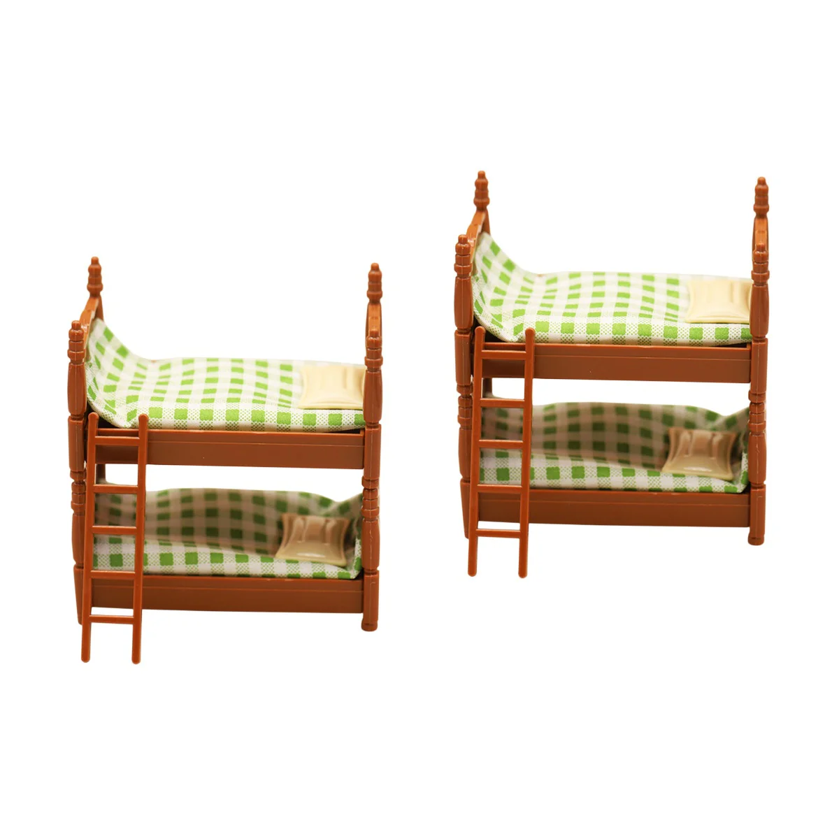 

2 Sets Mini Bunk Bed Decor Mini House Landscape Bunk Bed Mini Furniture