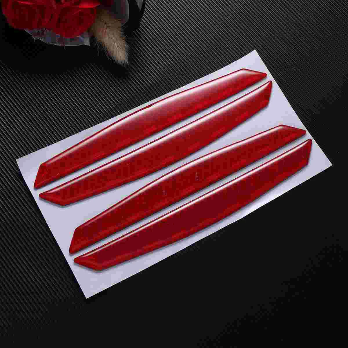 

4 Pcs Car Anti-collision Sticker Reflective Stickers Strip Door Edge Protector Body