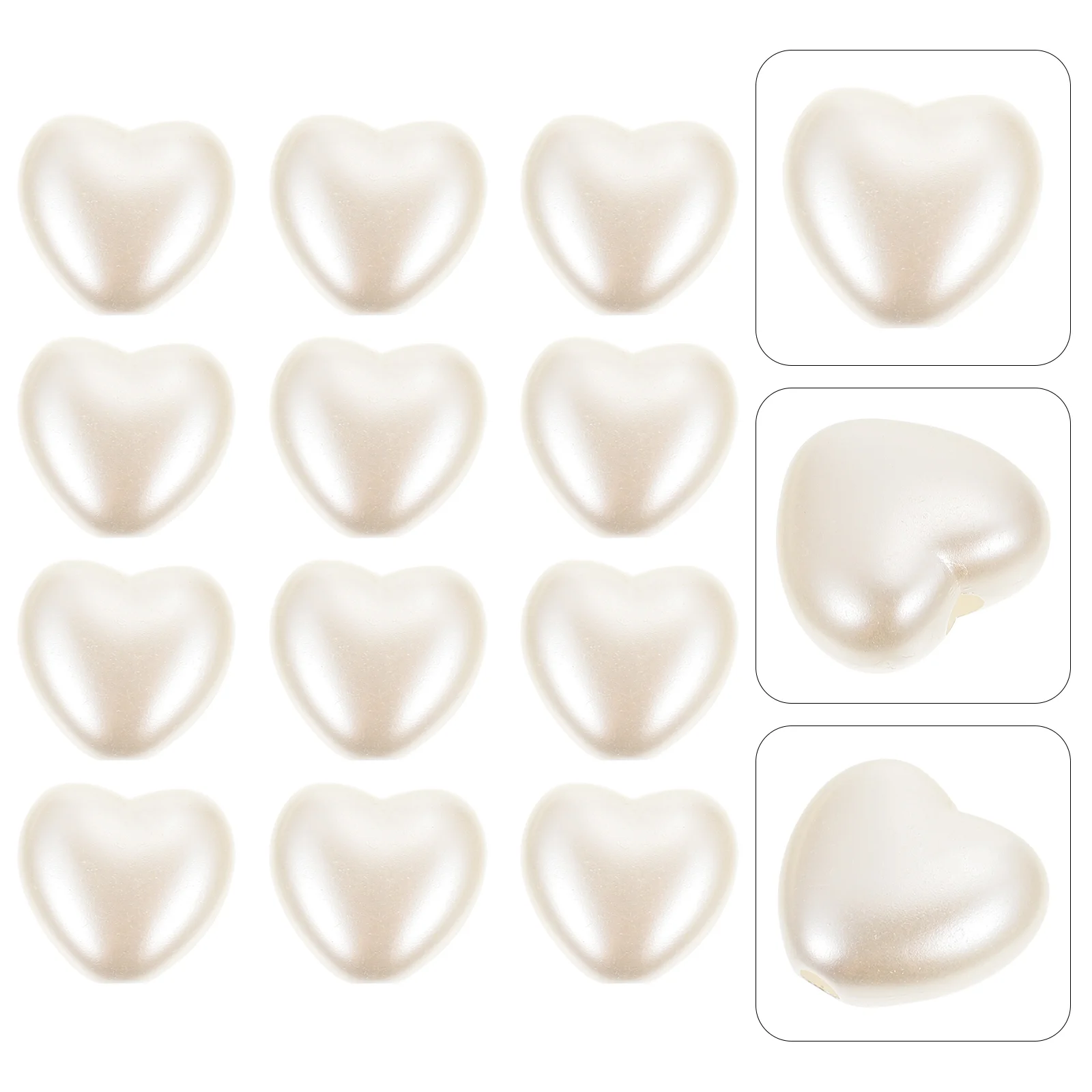 

300Pcs Heart Spacer Beads Simulation Love Shape Beads DIY Jewelry Findings