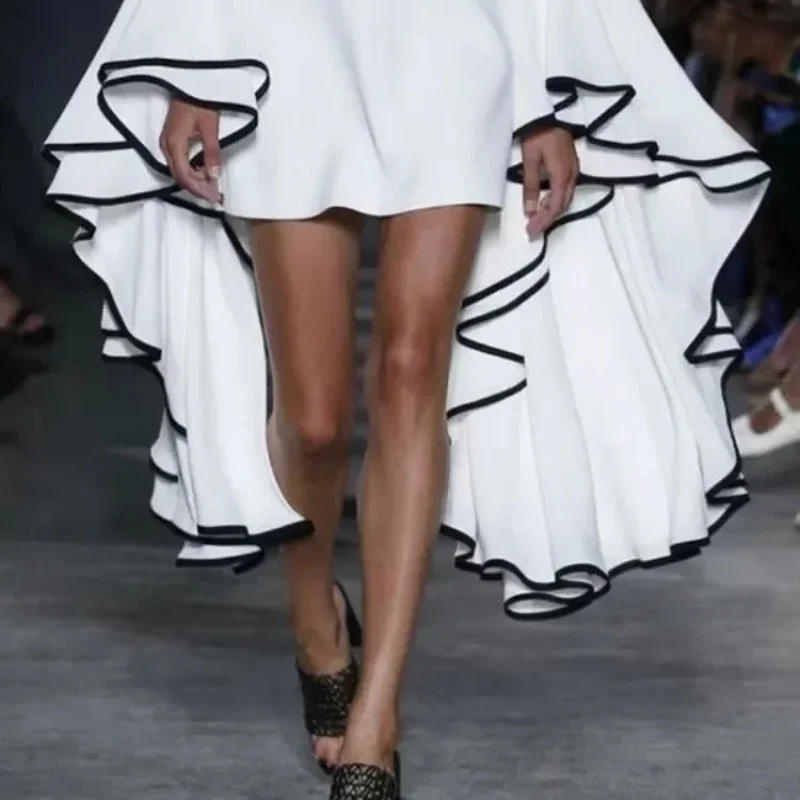 Beautyblue белое пляжное платье женские мини-платья новое элегантное с рюшами и