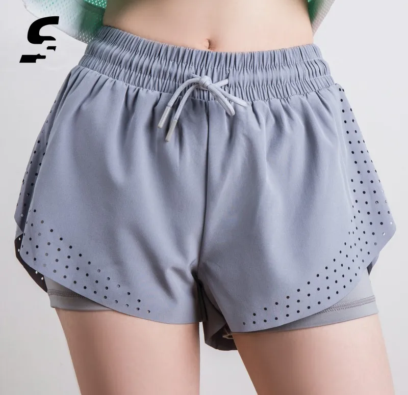 Women Gym Workout Shorts Fitness Yoga Spandex Quick-dry Breathable Sport Shorts Women Running Gym Leggings Yoga Athletic Pants