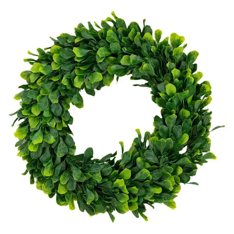 

Венок из самшита 42 см, искусственный зеленый венок, семейное свадебное украшение, свадебные принадлежности, гирлянда