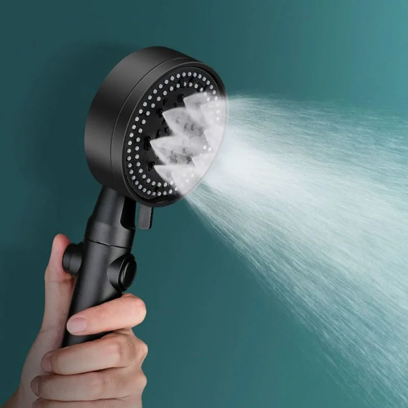 

5 Mode Adjustable Shower Head for Bathroom High Pressure Water Saving One-key Stop Water Massage Eco Shower Bathroom Accessories