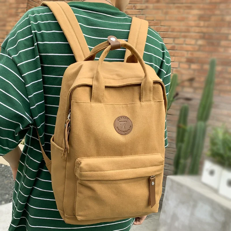 

New Women Male Canvas College Backpack Men Female Retro Travel Book Bag Girl Boy Laptop Student Vintage Lady School Bags
