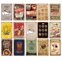 fresh coffee signs classic iron plaques art plate poster retro metal tin sign cafe coffee shop wall stickers decorative painting