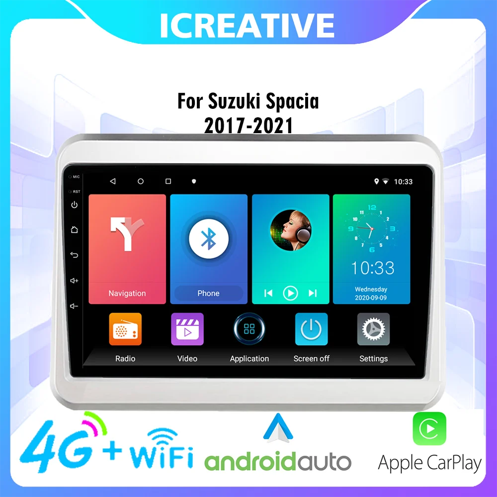 

Car Radio 2 Din Android Auto 4G Carplay Car Multimedia Player For Suzuki Spacia 2017- 2021 9" Navigation GPS Car Stereo