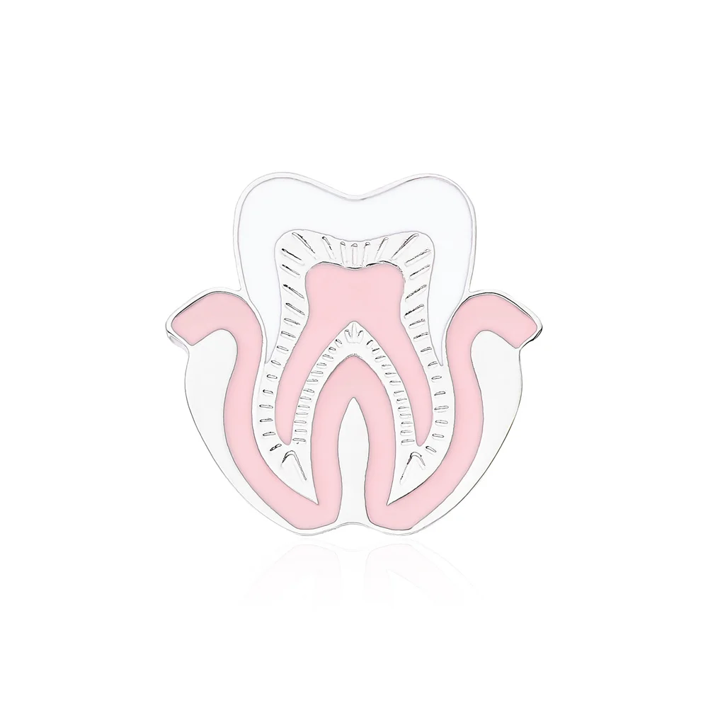 

2023 Pretty Teeth Gum Enamel Pin Cute Exquisite Figurative Medical Dental Series Brooch Coat Lapel Badge for Trainee Nurse Gift