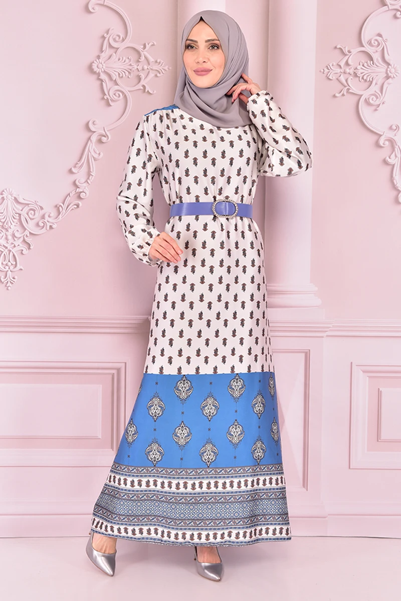 

Satin Dress Indigo NEV14898