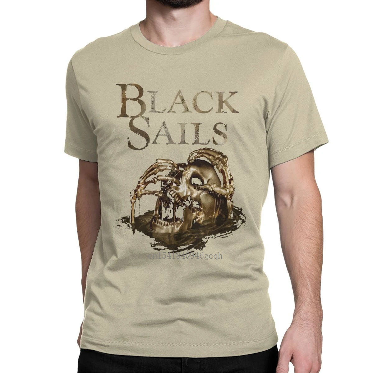 

Awesome Black Sails Golden Skull Logo Essential T-Shirt 4spn4p5pwsr T-Shirt Men 100% Cotton T Shirt Tee Shirt Summer Clothes