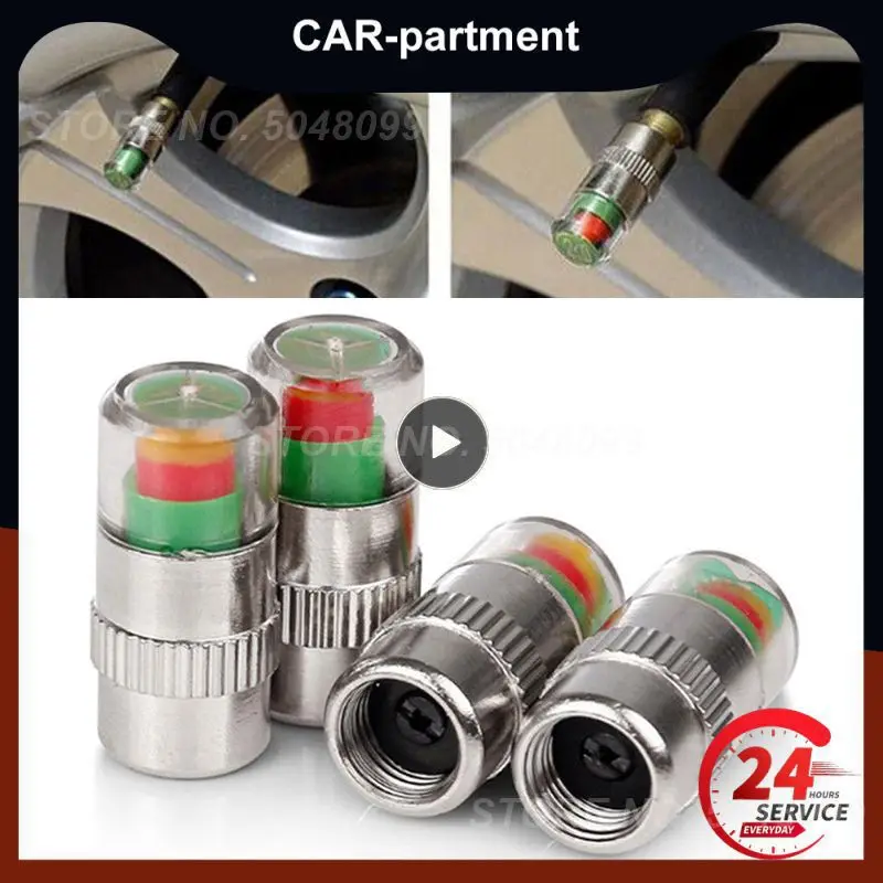 

1~10PCS Car Tire Pressure Gauge Indicator Alert Monitoring Valve Cap Sensor Tire Pressure Indicator External Valve Detection New