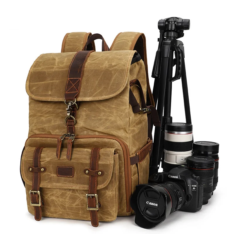 New Batik Canvas Bag for Camera Waterproof DSLR Cameras Backpack Liner Lens Case Large Photo Nikon Canon Sony Olympus