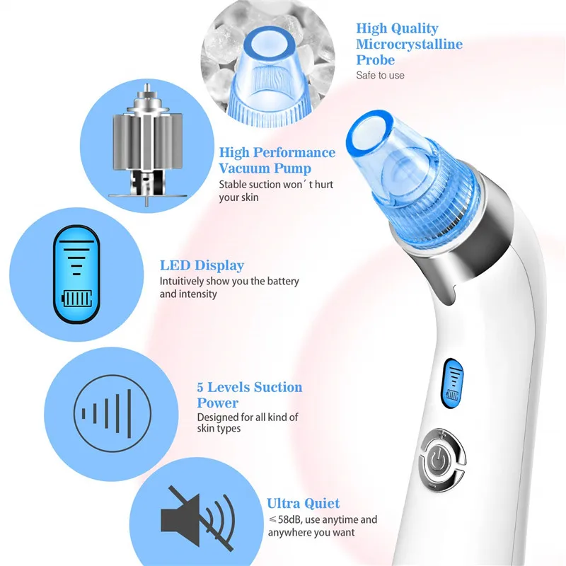 Пылесос вакуумный для удаления черных точек и поры лица |